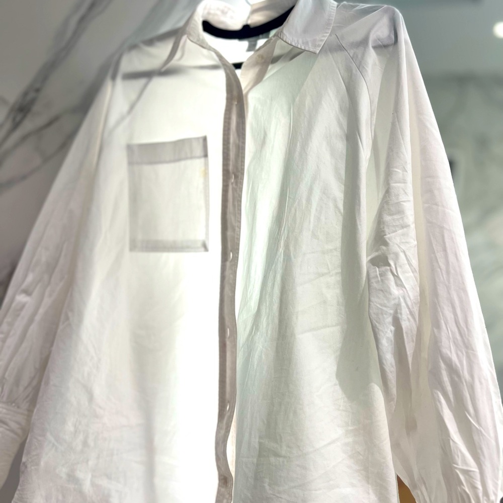 White Collared Tunic Shirt poplin